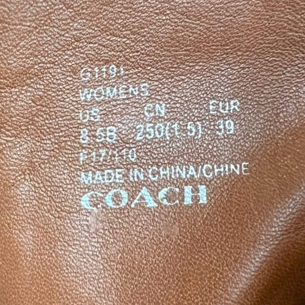 Coach Moto Bootie Heel Black Leather Women’s Size 8.5 - Picture 9 of 11